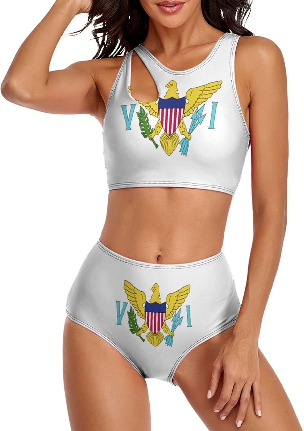 Womens 2 Piece Bikini Swimsuits Bolivia Flag Retro Low Back Bathing Suits Bikini Two-Piece Swimsuits for Womens