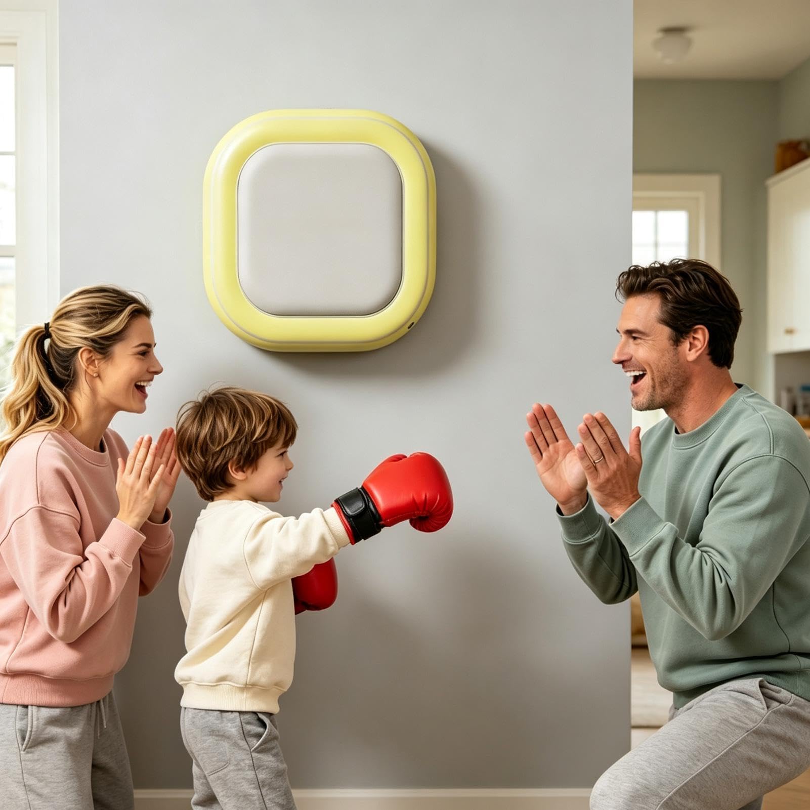 Bersaglio da boxe gonfiabile da parete, con guanti e pompa