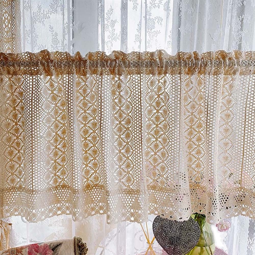 Amazon｜FANQ 手作 コットン カフェカーテン 遮像 間仕切り 目隠し