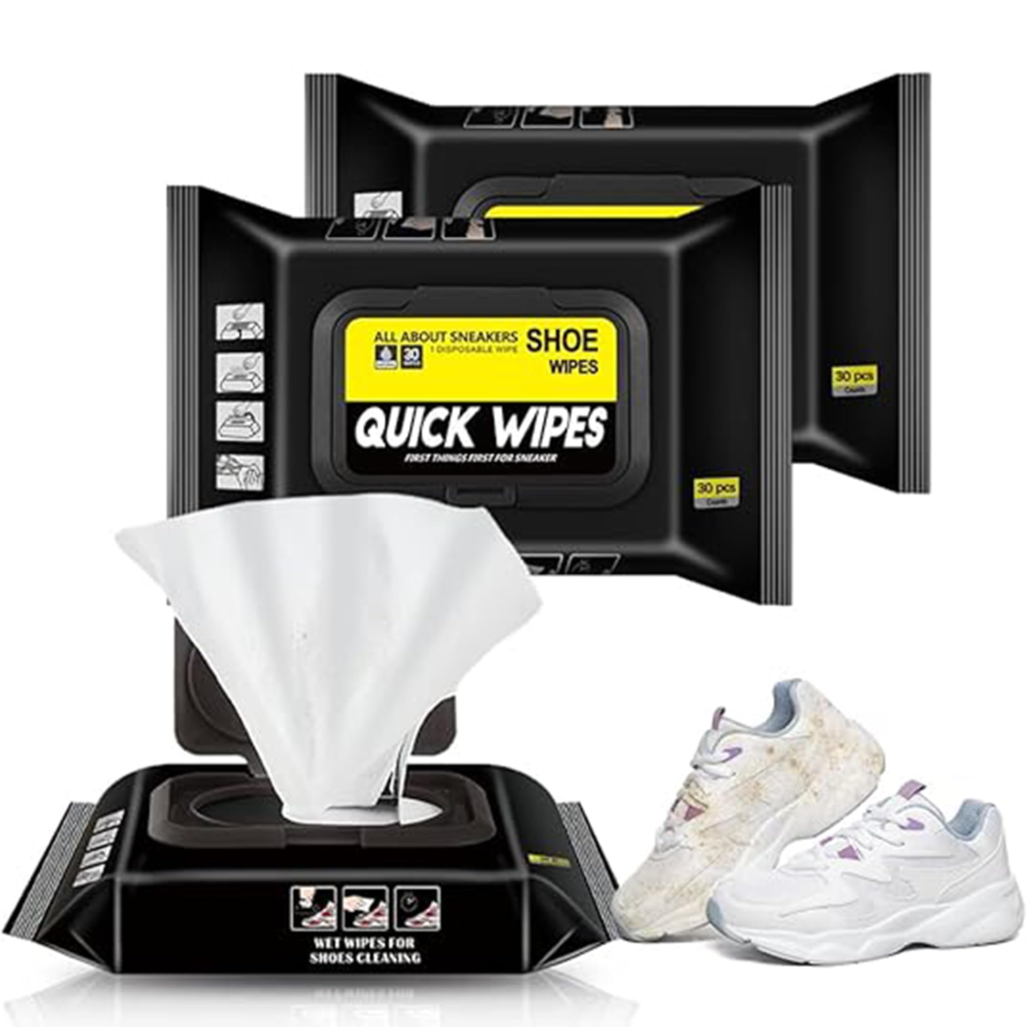 KLIFFOO Shoe Cleaner Wipes for Sneaker, White Shoe 1 Pack of 80 - Instant Sneaker and Sports Shoe Cleaner Wipes, Disposable Quickly Remove Dirt & Stains Shoe Cleaning Wipes For All Shoes (B0BNHBSTMJ) Amazon Price History, Amazon Price Tracker