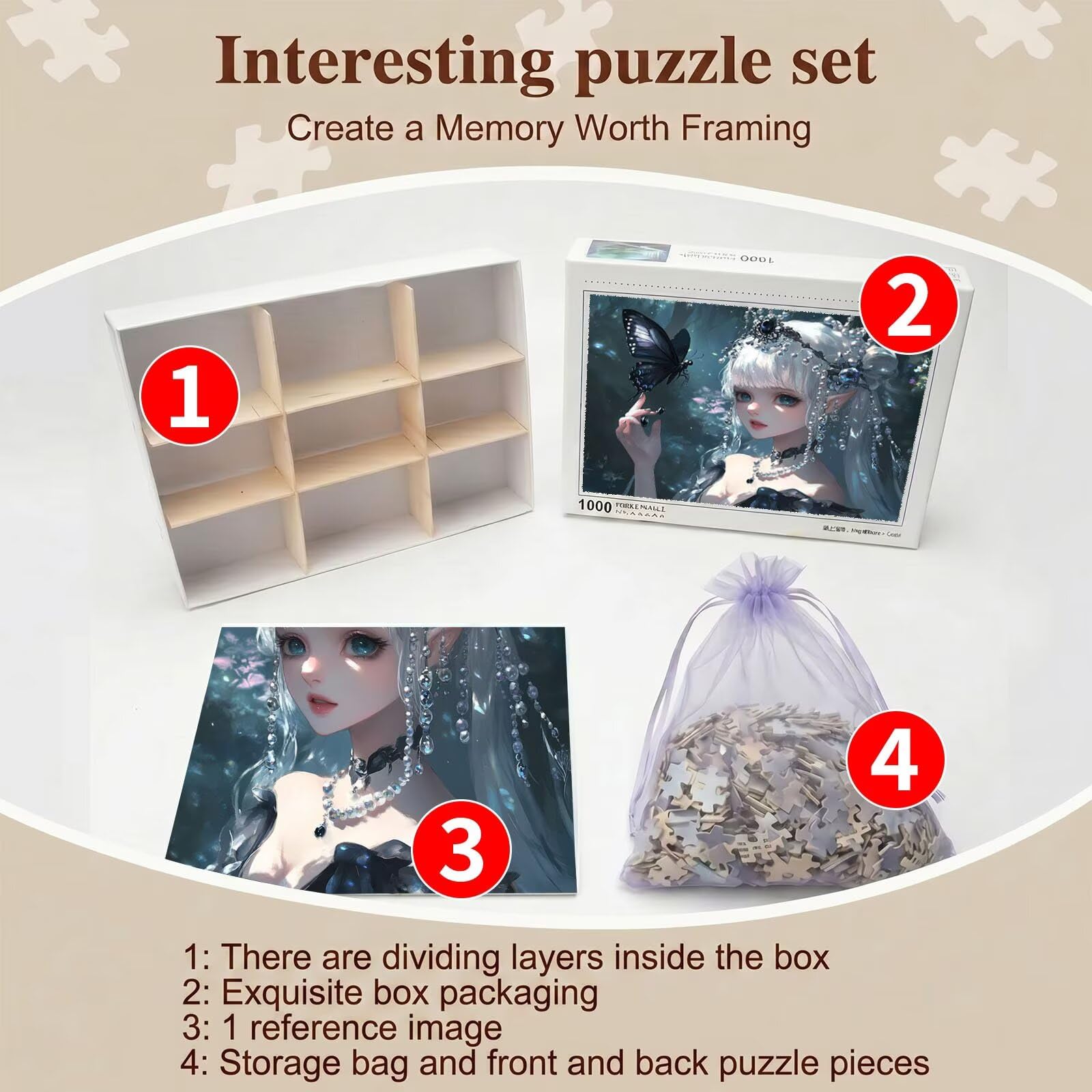 fumetti Bellezza Puzzle 1500 Pezzi per Adulti, Puzzle in Legno - Collezione Classica con Poster Incluso - Sfida di Concentrazione e Passatempo Antistress, Gioco per Famiglia, 87 x 57 cm f0-674
