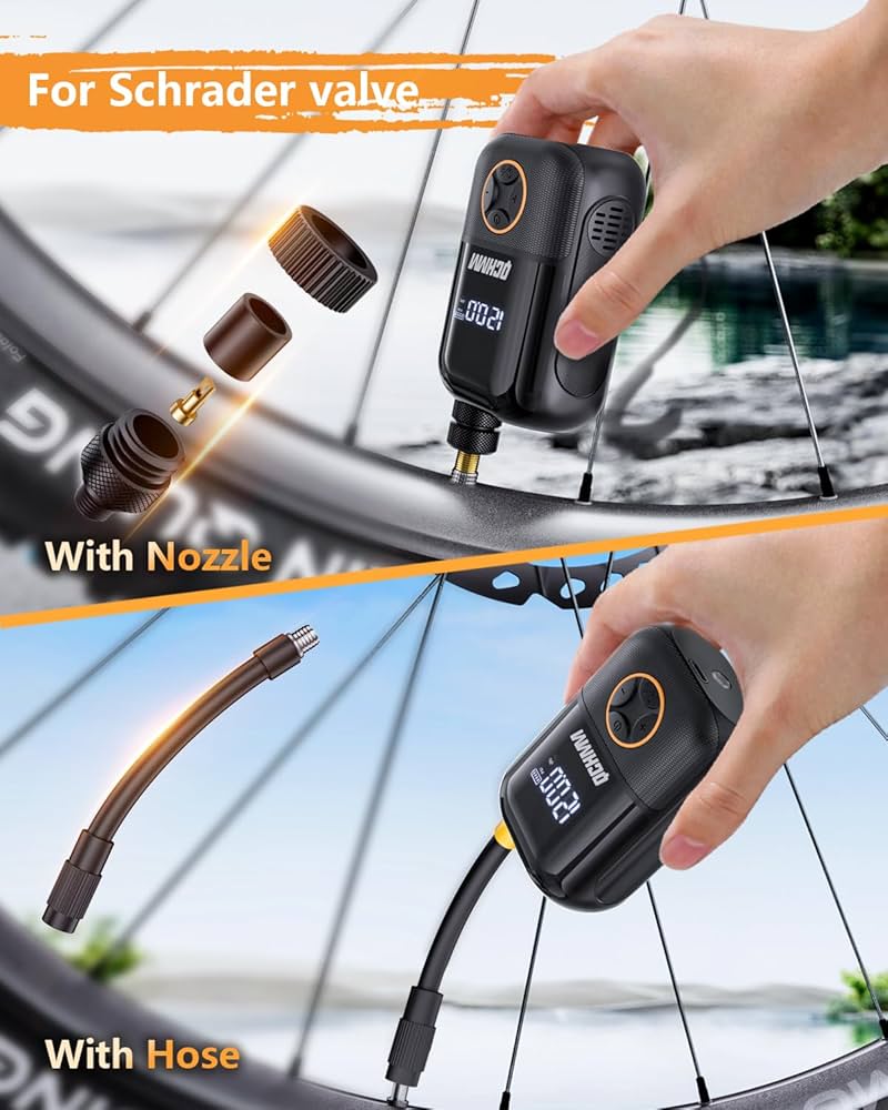 Amazon.com: Bike Pump Electric, Portable Bicycle Pump with