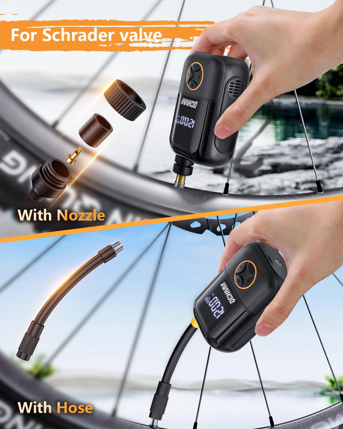 Pompe À Vélo Mini Pompe pour Vélo Gonflage Rapide Précis Pompe Presta