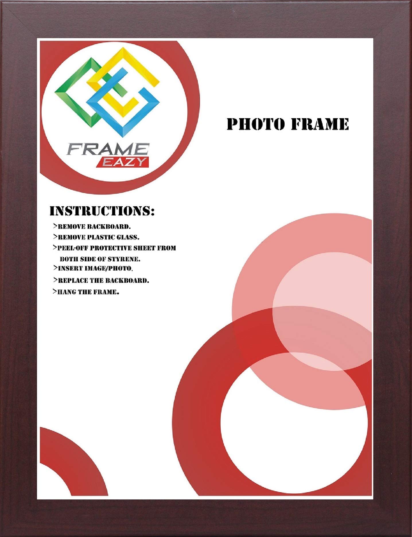 OSUK Limited Photo Picture Frame A3 Mahogany Frame (Mahogany, 29.7 x 42 cm)