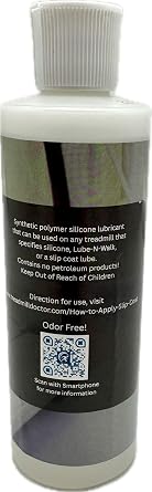Treadmill Silicone Lube - 8 Oz. Now Odor Free! A Full 8 Oz! Enough for 8 Applications!