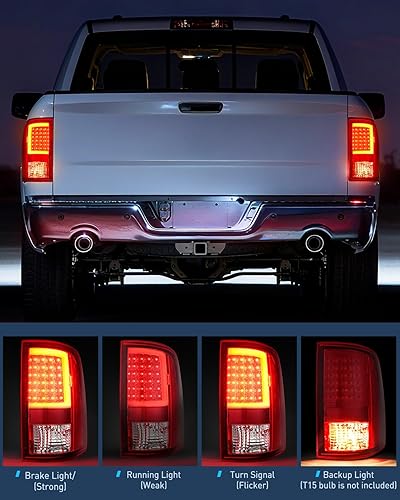 Miniatura 90 de Nilight Conjunto de luz trasera para Dodge Ram 2009 2010 2011 2012 2013 2014 2015 2016 2017 2018 Dodge Ram 1500 2500 3500 2019 2020 2021 estilo Lado