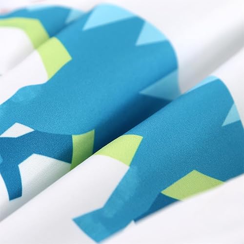 Miniatura 7 de Wowelife Juego de ropa de cama de dinosaurio para niños pequeños, juego de ropa de cama de dinosaurios azules y blancos para niños pequeños, juego