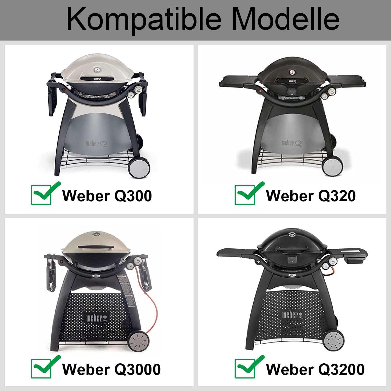 6560 - Padella in ghisa per barbecue Weber Q300 Q3000 Q3200 Q3400 Series, 45,2 x 31,5 cm, accessori per piastra 57060001 586002 426001 56010049, griglia a gas Weber 6506 Pezzo