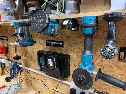 Miniatura 2 de StealthMounts Soporte para herramientas compatible con Makita 18V LXT (paquete de 4) - Negro  Soportes para herramientas StealthMounts  Fabricado en