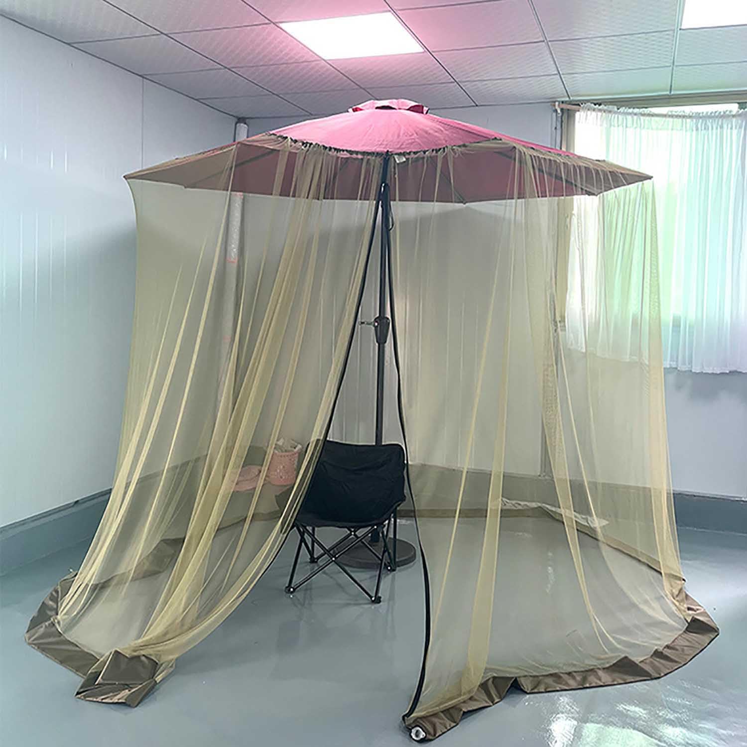 Patio Parasol Mosquito Netting, Wisząca Siatka Komarowa do Zewnątrz