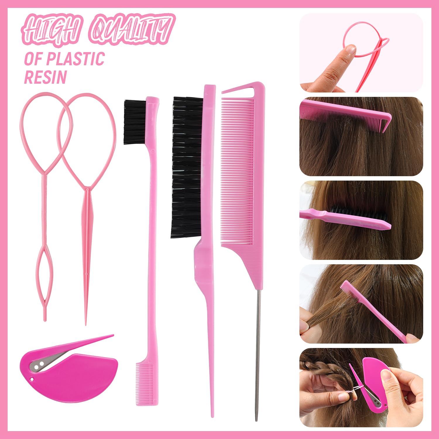JOYOYO Set di accessori per capelli per bambini con scatola resistente, 1600 elastici per capelli per bambine, fermagli per capelli a scatto, piccoli fermagli per artigli, pettine a coda di spillo
