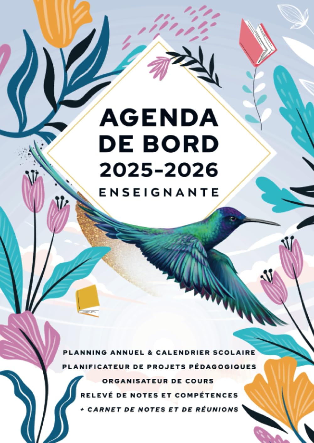 Agenda de bord 2025/2026 Enseignante: Carnet de bord A4 pour planifier et s’organiser