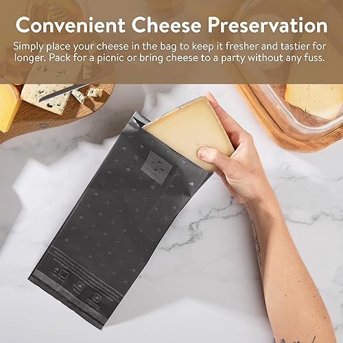 Miniatura 2 de Formaticum Paquete de bolsas de almacenamiento incluye bolsas de almacenamiento de queso y bolsas de almacenamiento de queso reutilizables, regalo