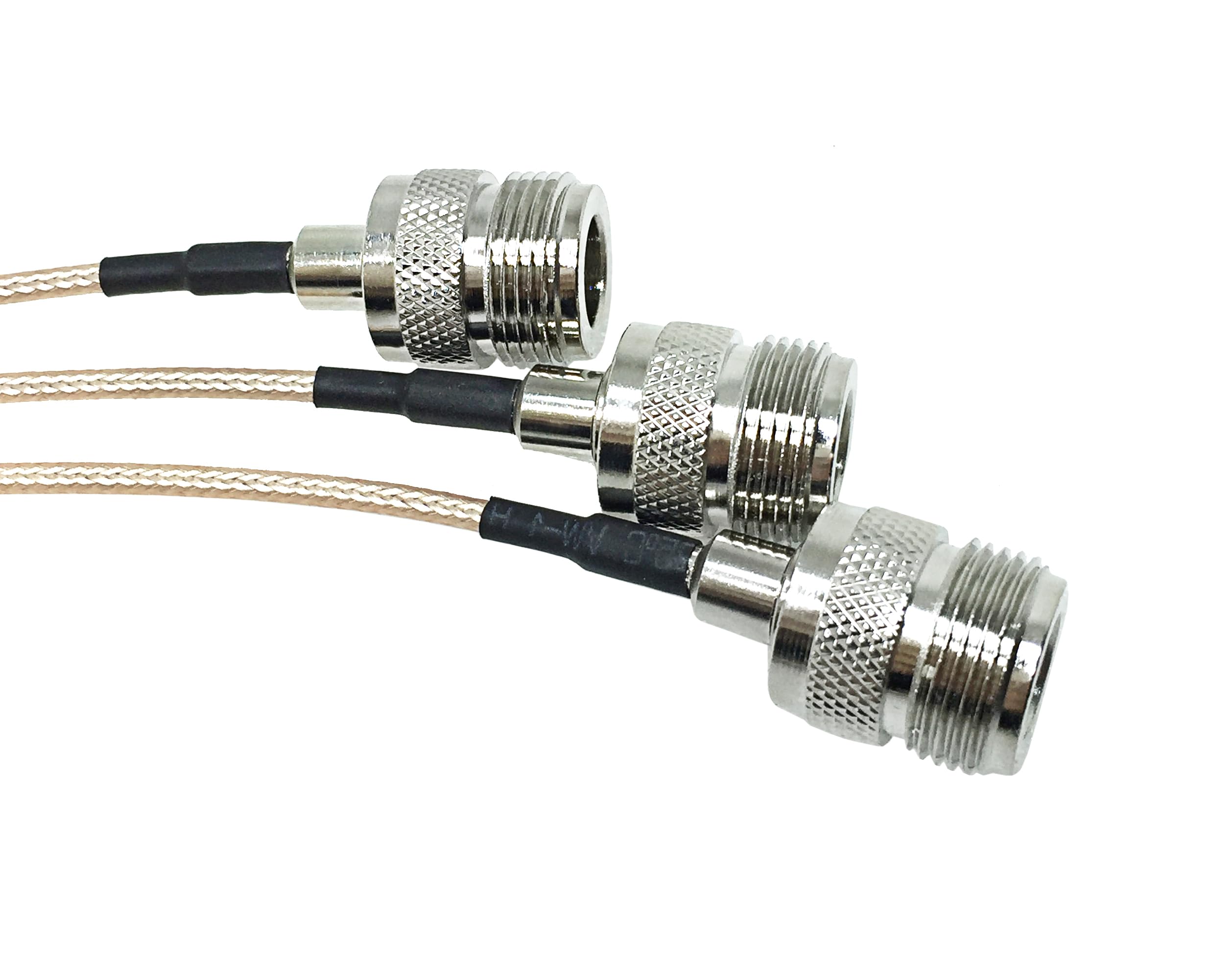 3 adaptadores de enchufe RG316 de cable coaxial para red inalámbrica y videovigilancia (2 pies)