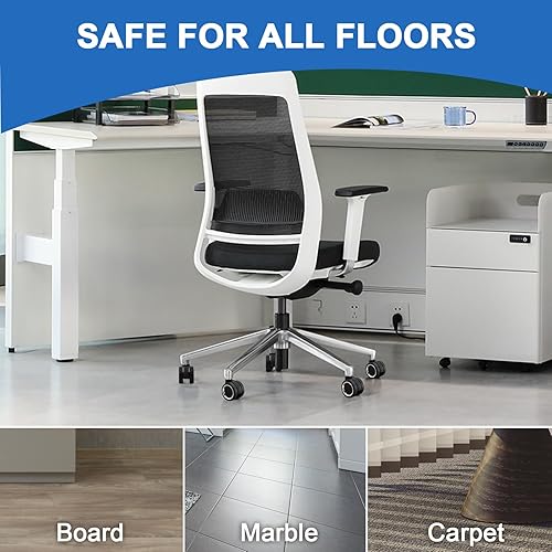 Miniatura 2 de Steelcase - Juego de 5 ruedas giratorias para sillas de escritorio, se adaptan a la mayoría de marcas y pisos