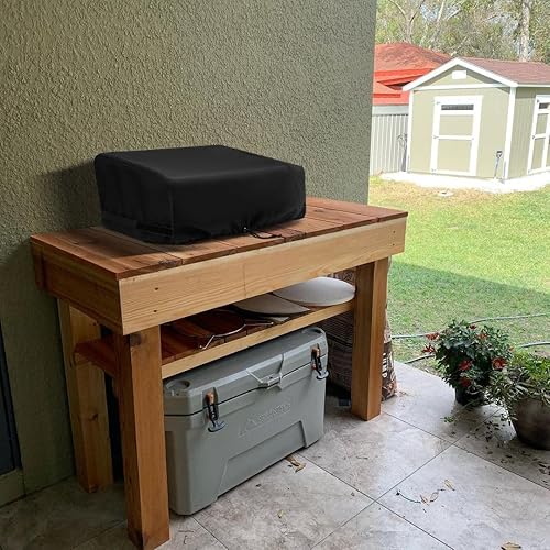 Miniatura 7 de NOELIFE Cubierta de plancha para parrilla Blackstone de 17 pulgadas sin capucha, poliéster 600D resistente al agua, parte superior plana de 17