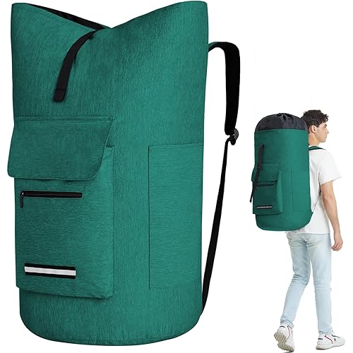 Laundry Backpack with Shoulder Straps，Laundry Bag Extra Large 115L，Laundry Backpack Heavy Duty with 4 Pockets, College Laundry Bags for Dorm Room， Sturdy Travel Laundry Bags，Laundry Hamper Bag XXL