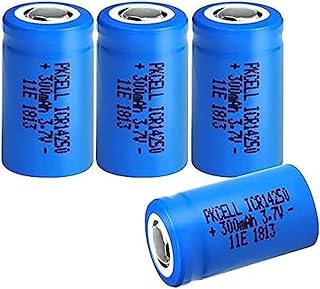 Aa Rechargeable Battery1/2AA Lithium Ion Rechargeable Battery ICR14250 3 7v 300mAh Count: 4Pcs