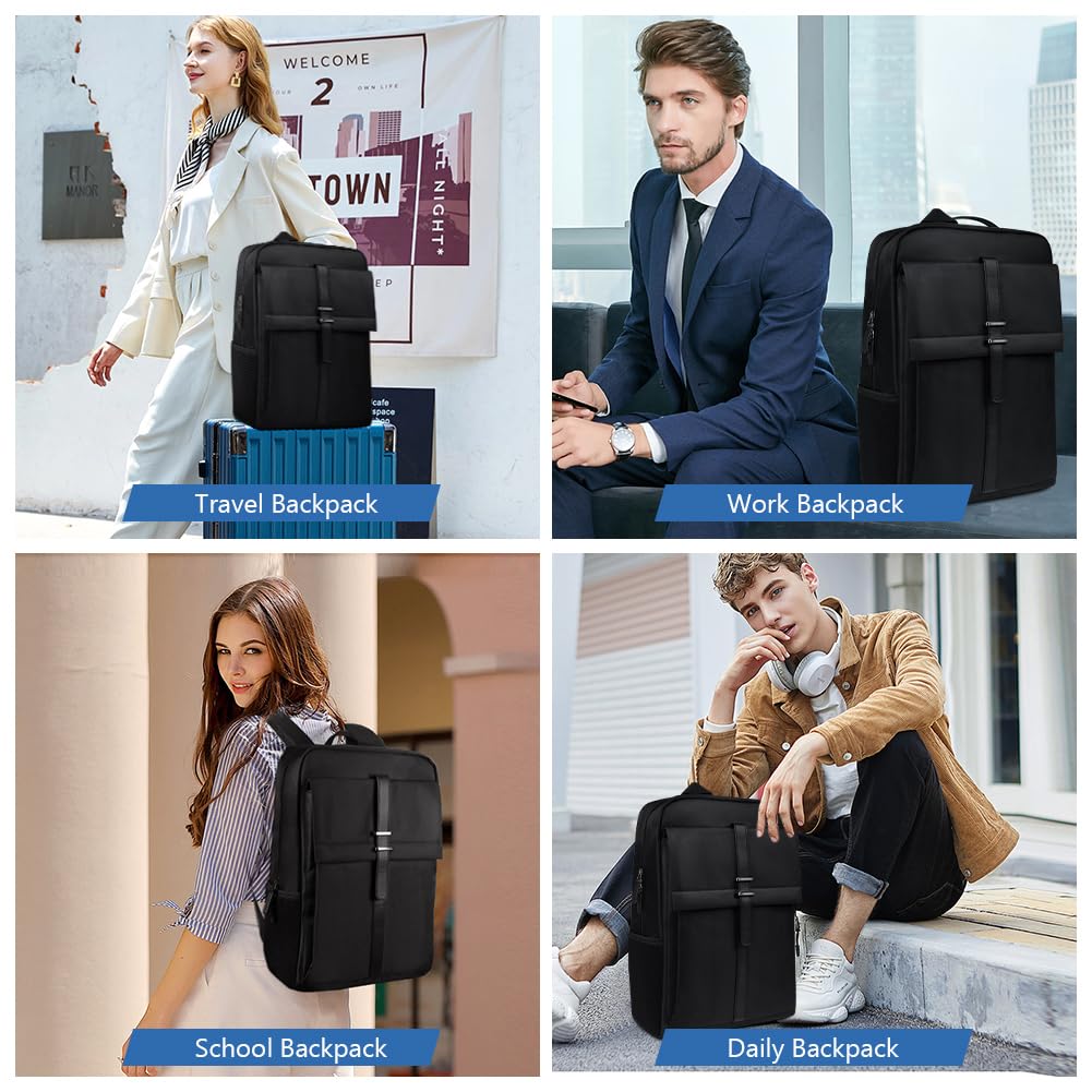 Aucuu Sac à Dos Homme Travail, Sac a Dos PC Portable 15,6 Pouces,Mise à niveau,Sacs a Dos Ordi Portable Imperméable Grande Capacité, Sacs a Dos Homme Ordinateur pour Voyage d'affaires Loisirs Scolaire