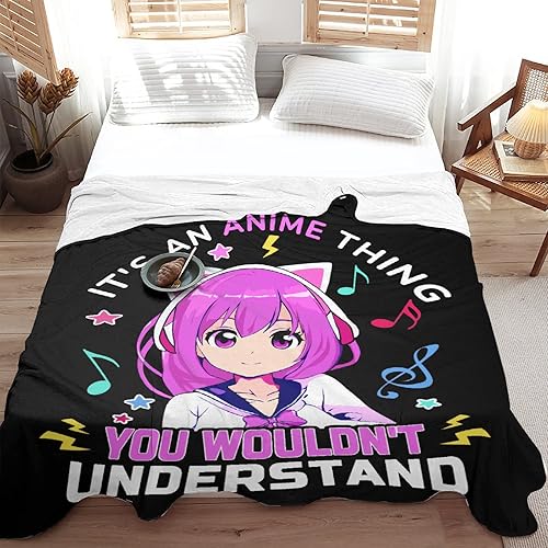 Miniatura 3 de Manta de anime de regalos para niñas y niños, 60 x 80 pulgadas, manta de franela suave, regalos de anime para adolescentes y niños, cómoda