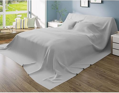 Miniatura 8 de SIELUNO Funda protectora contra el polvo de muebles para cama, tamaño King, protector de colchón, sábanas planas, funda protectora de muebles