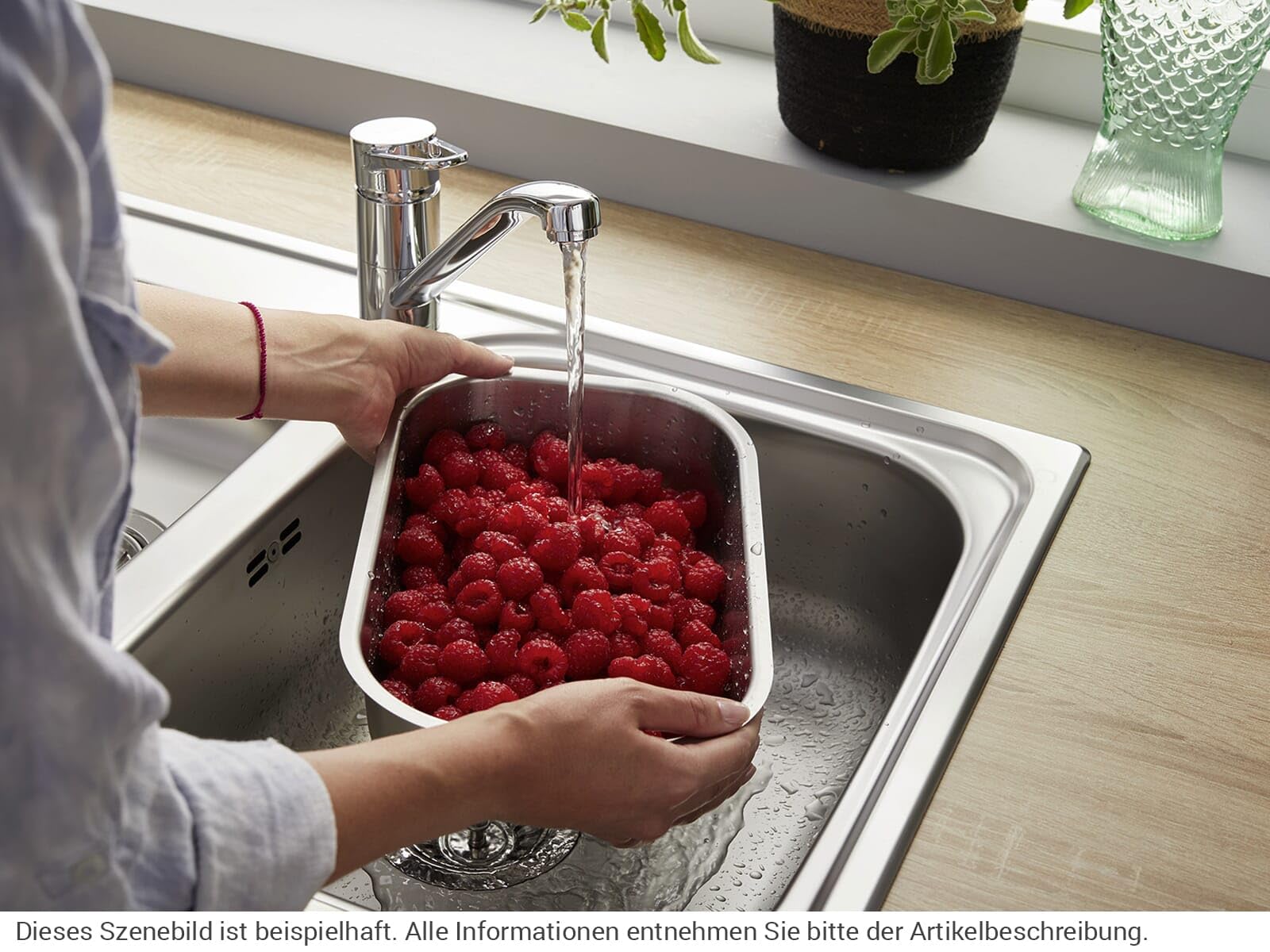 BLANCO WEGA II | Rubinetto da cucina cromato | alta pressione | antiriflusso | cartuccia in ceramica | qualità sicura dell'acqua e risparmio idrico | [4,8 x 25,2 x 18,5 cm)