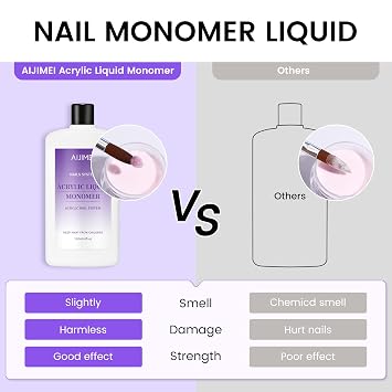 Acrylic Liquid Monomer for Nail System, 120ml/4fl.oz for Acrylic Powder Application Acrylic Nail Monomer Liquid for Acrylic Nails (Acrylic Liquid 120ml/4fl.oz)