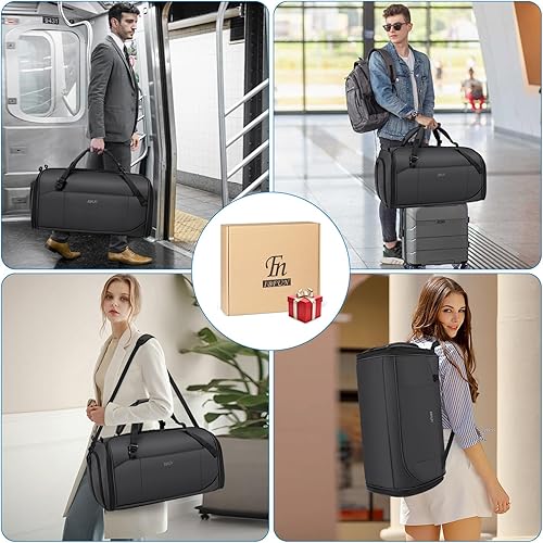 Miniatura 6 de Bolsas de ropa convertibles para viajes bolsa de lona para ropa de mano con correas de mochila para hombres y mujeres, 4 en 1, bolsas de viaje