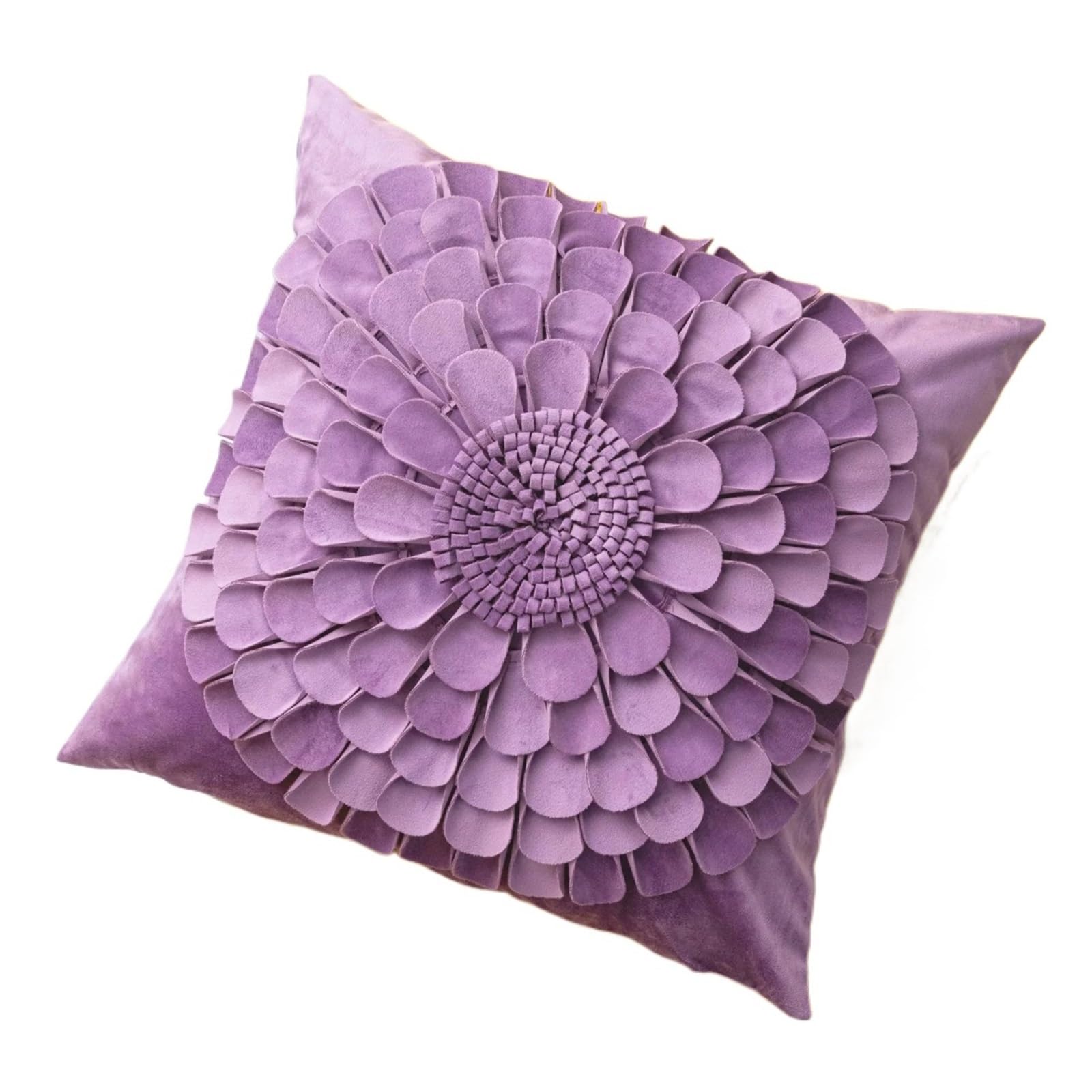 LCKKJHG Decorative Throw Pillow Covers Square Cover For Couch Office Home Decor Flower Round Pillows(Purple-D)