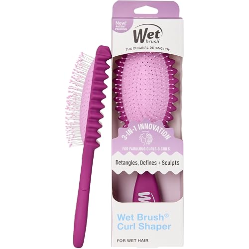Wet Brush Curl Shaper Detangler Brush Purple