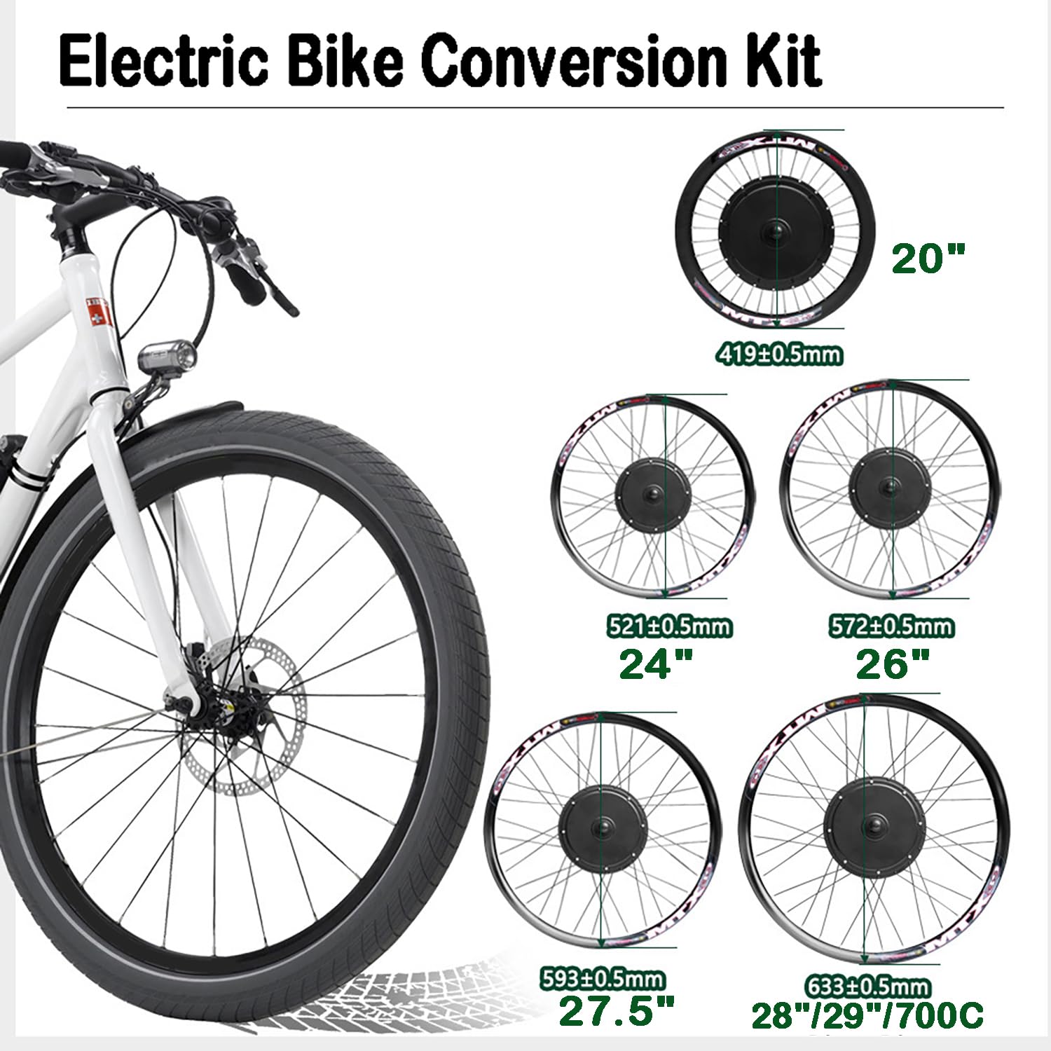Zestaw do konwersji roweru elektrycznego 72V 3000W, Wahacze 135 mm, prędkość 55-70 km/h, zestaw do konwersji do roweru elektrycznego 3000 W z kontrolerem 80A, 3 trybami, wyświetlaczem LCD UKC1