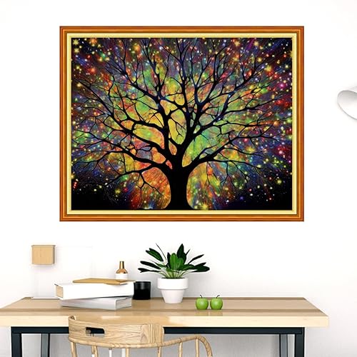 Miniatura 10 de Dimensean Kits de punto de cruz estampados, gama completa de patrones de bordado, kits de iniciación para principiantes, adultos o niños, kits de