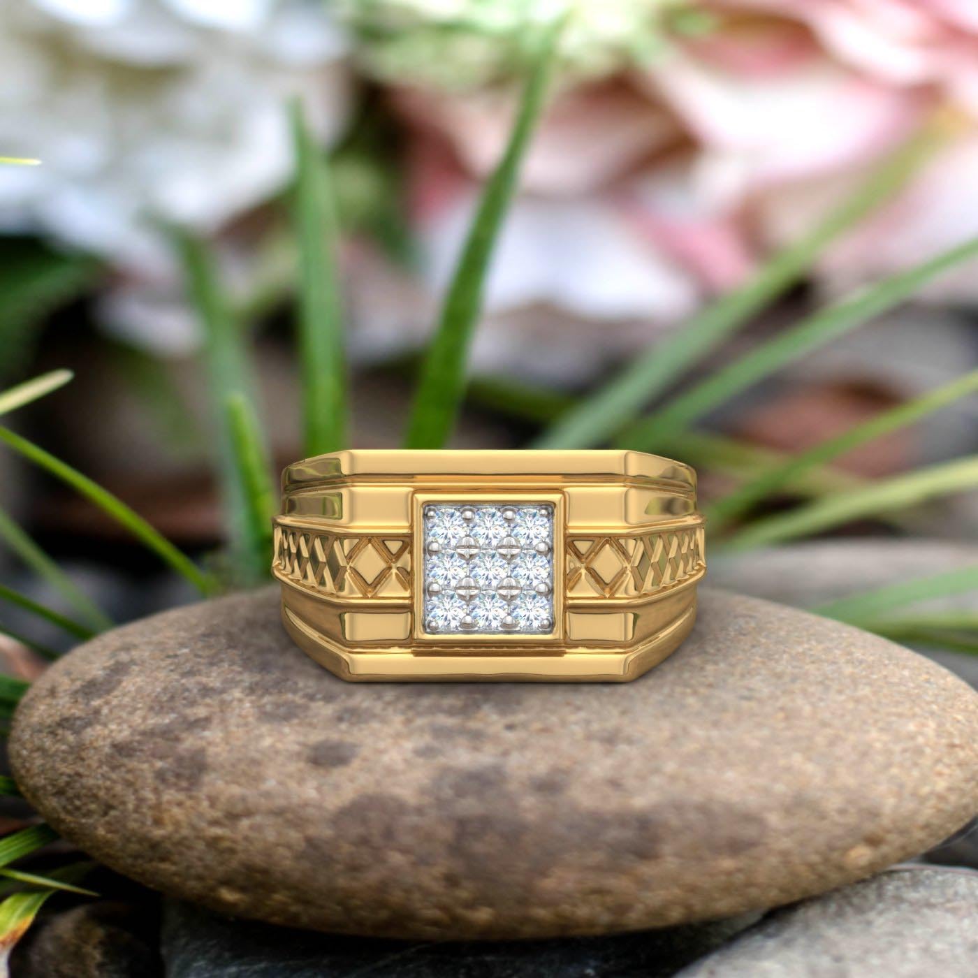 1/3 Carat Men's Diamond Wedding Band Ring in 14K Gold (SI1-SI2 Clarity)