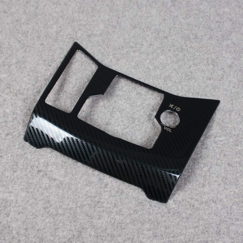 Beautost Fit for Mazda 2017 2018 2019 2020 2021 2022 2023 2024 2025 CX-5 CX5 Gear Shift Knob Console Media Panel Cover Trim Stainless Steel (Carbon Fiber Black Gear Panel)