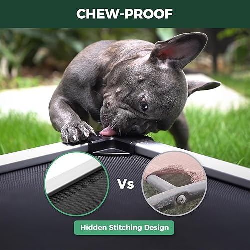 Miniatura 3 de FXW TitanNest - Cama elevada para perros a prueba de masticación, cuna elevada para uso en interiores, exteriores y campamentos, cama refrescante