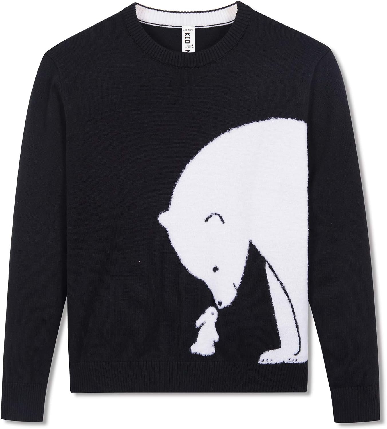 Kid Nation Girls Sweaters Cotton Cute Kids Sweater Crew Neck Holiday Pullover