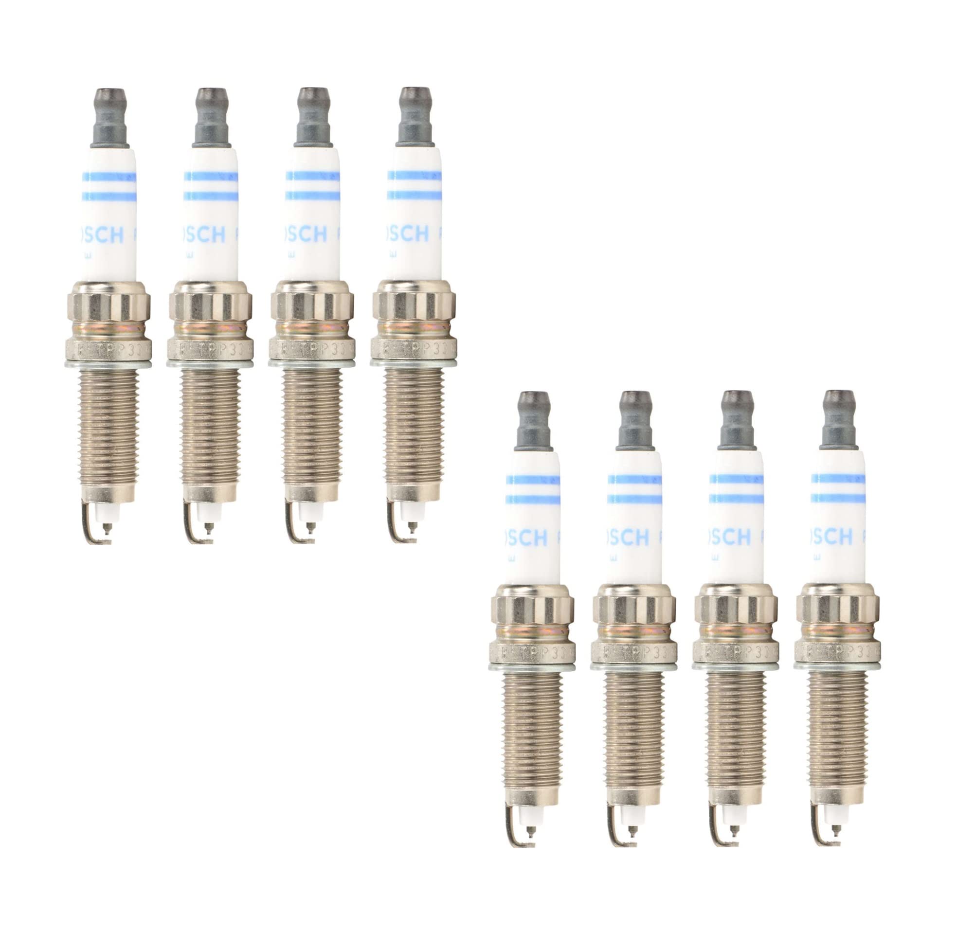 Bosch OE Fine Wire Double Platinum Set of 8 Spark Plugs .8mm Gap For BMW 550i GT xDrive 650i 750i 75