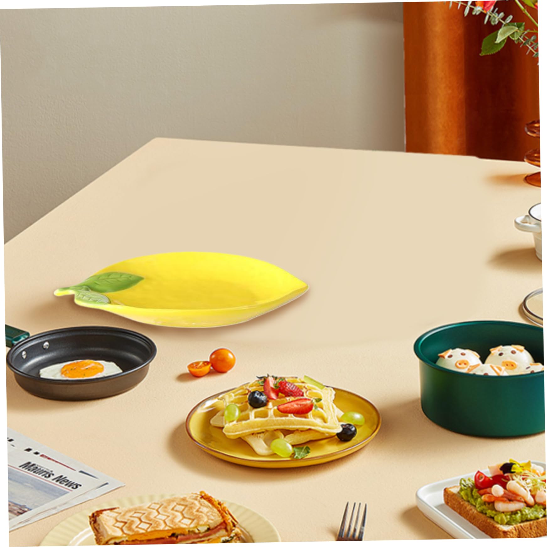 Repos Cuillère De Cuisine – Forme Citron – Céramique – Pour Cuisinière Ou Comptoir – Support Spatule, Louche - 4