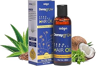 (Waidon) Densy Grow Sebo Herbal Hair Oil For Unisex | Hair Fall Control & Promotes Hair Growth With Bringharaj & Coconut Oil Natural Ayurvedic Ingredients | Free From Harmfull Chemicals | 100Ml
