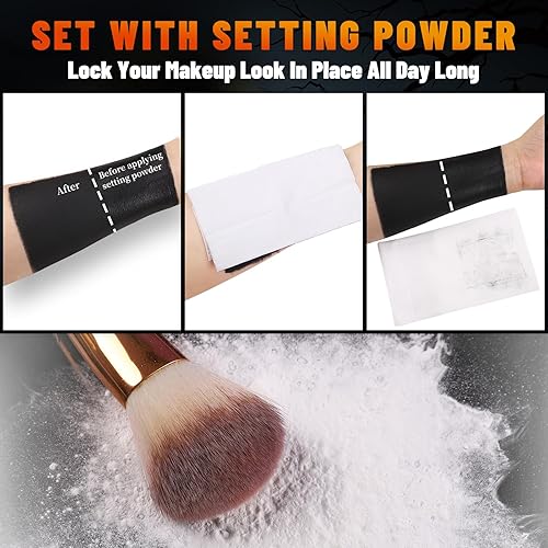 Miniatura 5 de BOBISUKA Maquillaje para Halloween Cosplay SFX - Pintura facial blanca y negra para el cuerpo, efectos especiales, kit de maquillaje para disfraz,