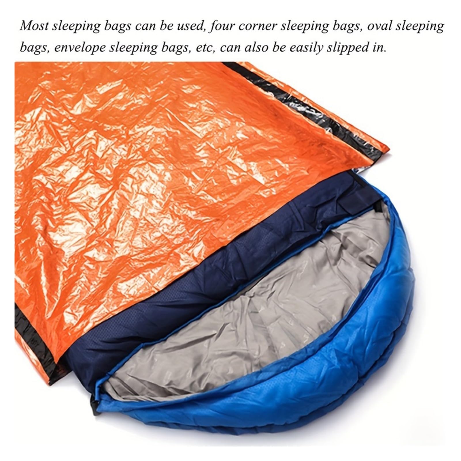 1 Stück Notfallschlafsack, leicht, wasserdicht, Outdoor-Erste-Hilfe-Set, Wandern, Camping