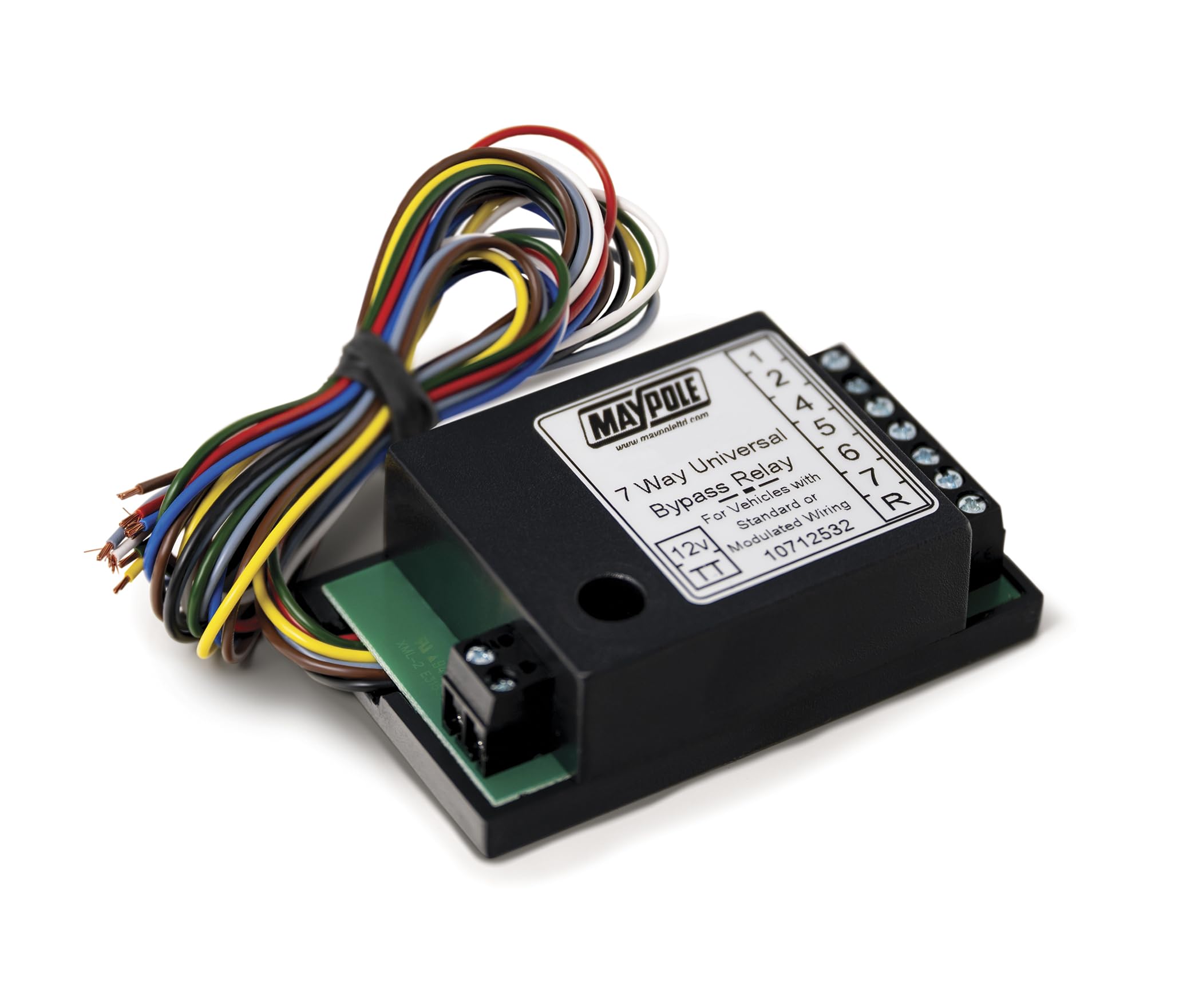 Maypole 12V 7 Way Bypass Relay with Audible Buzzer Trailer and Caravan Towing Electrics
