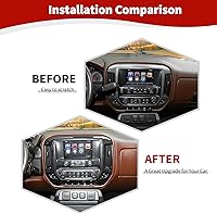 Vista 2 de RT-TCZ para Panel de Tablero de Silverado Cubierta de Embellecedor de Moldura de Fibra de Carbono para GMC Sierra Chevy Silverado 2014-2017 Negro