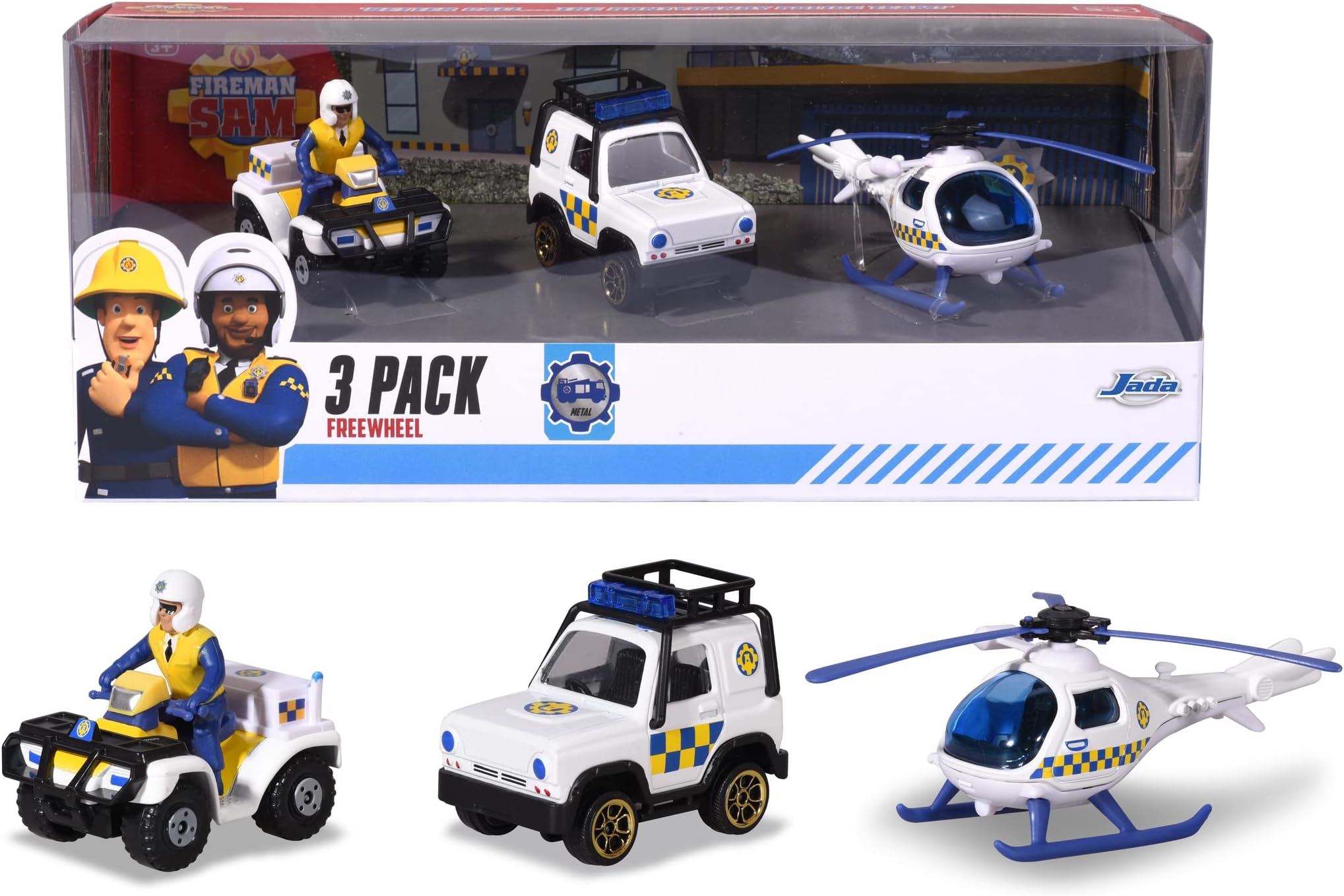 Fireman Sam 3-Pack Figures, 1:64, 5-8 cm Length