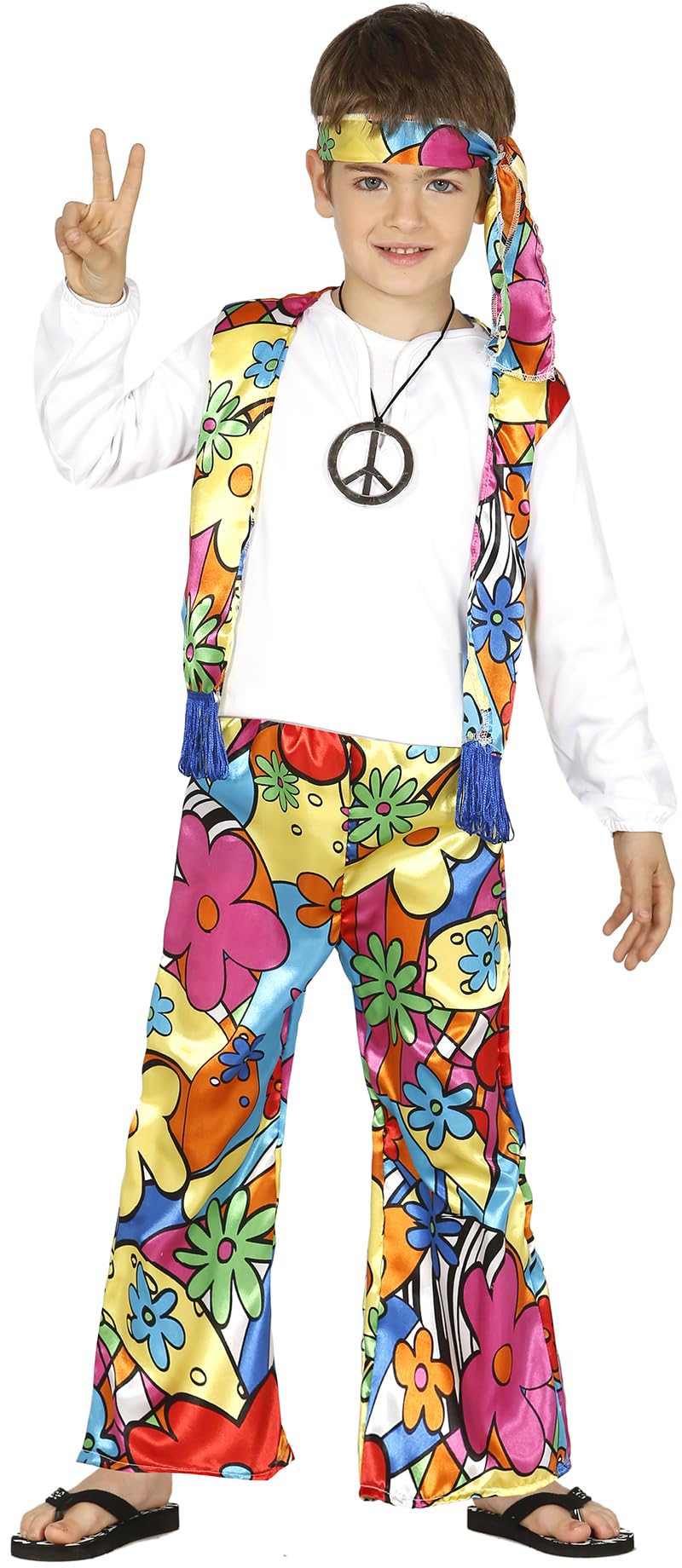 FIESTAS GUIRCA Hippie Fancy Dress Costume Child Age 3-4 Years