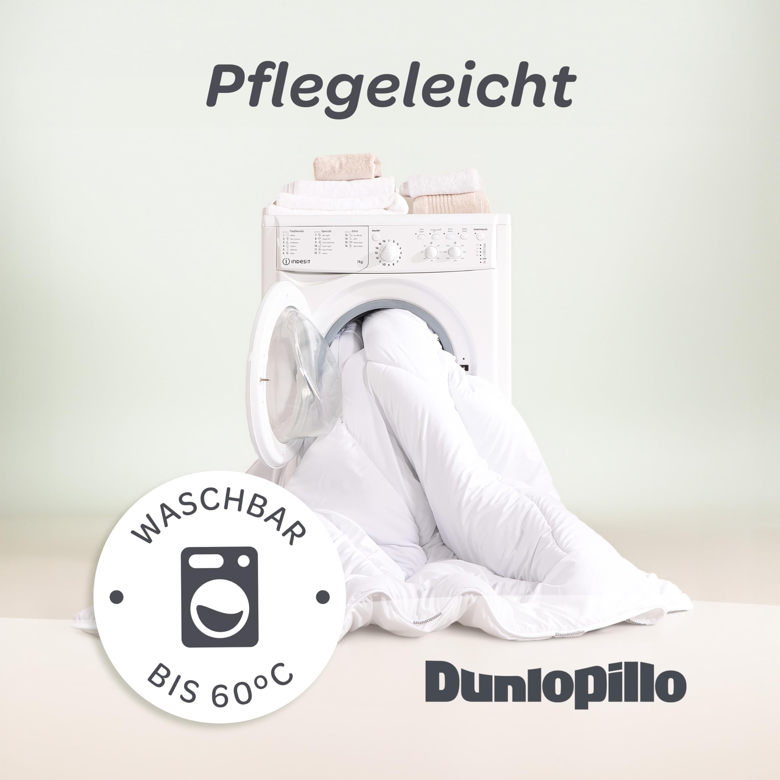 Dunlopillo Bettdecke 155x220 - Premium Ganzjahresdecke | Oeko-Tex Zertifiziert Decke für Allergiker | Winter Steppdecke, Decken, Duvet, Winterdecke, Bettdecken 155x220cm