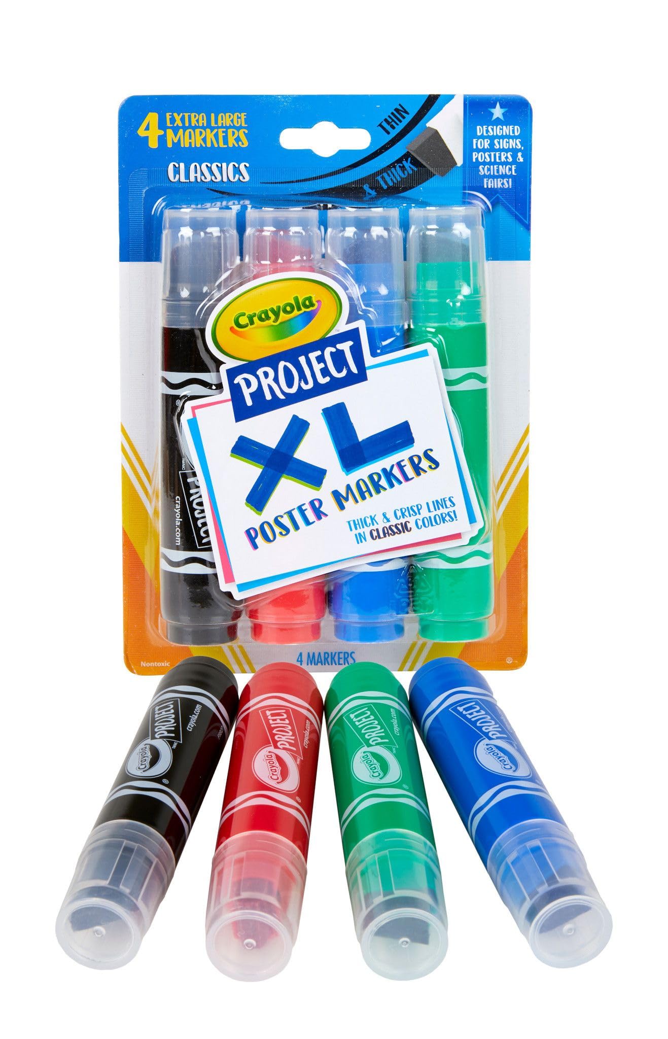 [A3ポスター×6] Good Mellows シリーズ セット Amazon.com: Crayola XL Poster Markers 4ct, Assorted Classic Colors