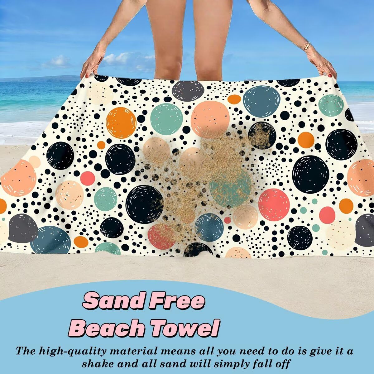 Ręcznik plażowy XXL, 90 x 180 cm, zestaw 2 szt., ręcznik plażowy z mikrofibry, szybkoschnący, do sauny, fitness, bez piasku, ręcznik plażowy, do sauny, duży ręcznik kąpielowy, prezent dla kobiet -4625