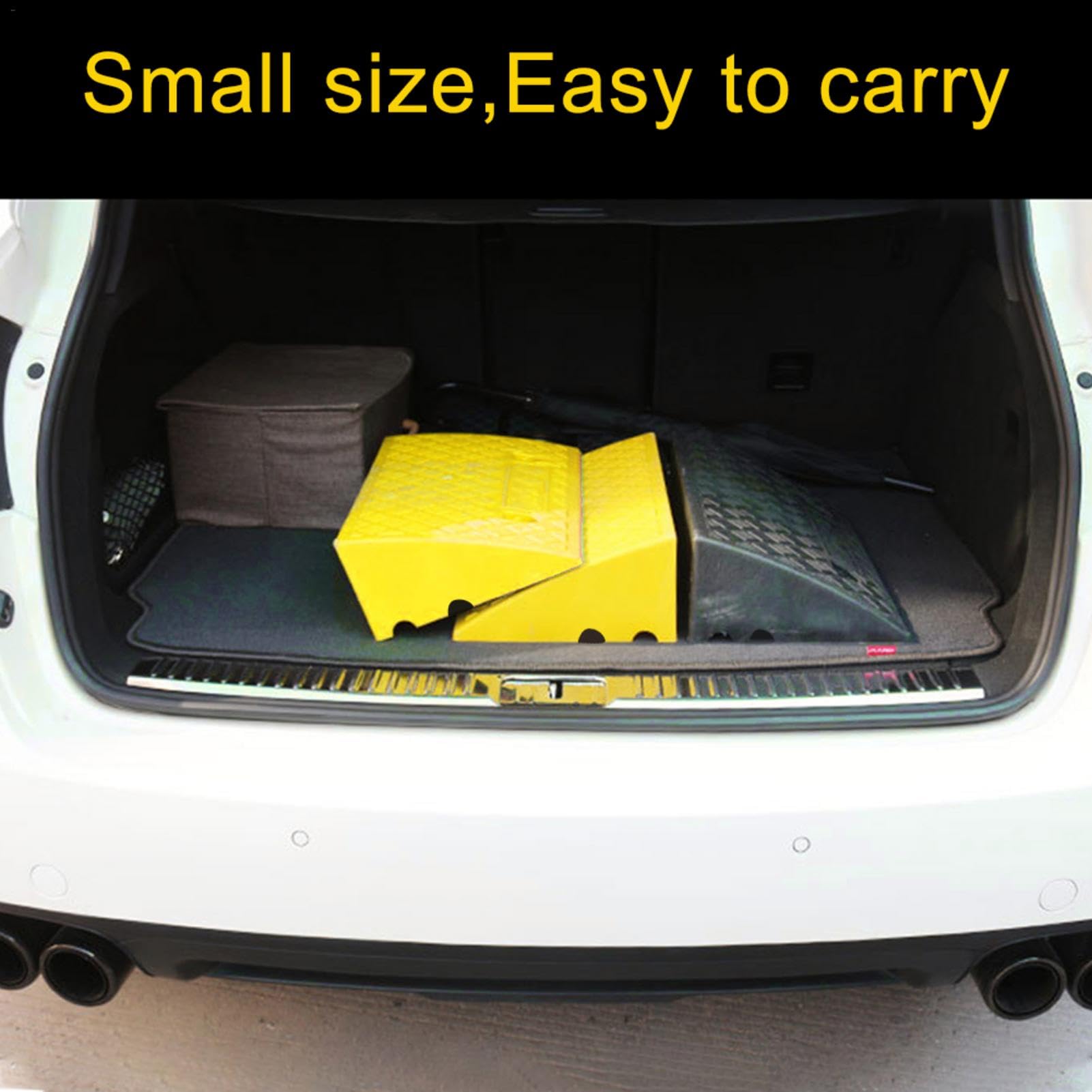 Trottoir Portatives Rampe Trottoir | Rampes De Seuil Robustes pour Environ 17 À 20 Cm De Hauteur, Rampe De Porte Légère Rampe De Chargement pour Fauteuils Roulants Voiture Remorque, 50x40x17cm