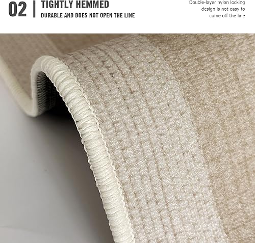 Miniatura 6 de TuLdys Alfombra lavable para sala de estar, bohemia, suave, antideslizante, para dormitorio, 1.5 x 2.5 pies, 18 x 30 pulgadas, alfombra de comedor